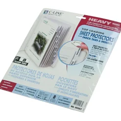 C-Line Top Load Sheet Protector, 11" x 8-1/2", Clear, 8 Tab Set (CLI05587) Sale