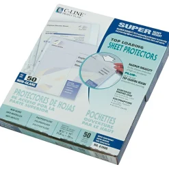 C-Line Top Load Sheet Protector, Super Heavyweight, Non-Glare, 11 x 8-1/2, Clear, 50/Box (61008) Online