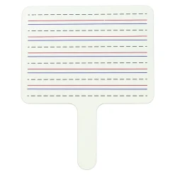 Two-Sided Dry Erase Answer Paddle, Lined/Plain, 10" x 8", Pack of 6 (CLI40670-6) Dry Erase