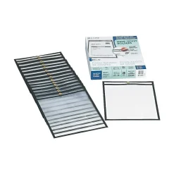 C-Line Vinyl Job Ticket Holders, 8-1/2" x 11", Clear with Black Edges25/Box (46911) Best