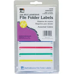 CLN File Folder Labels, Assorted Colors, 6 Labels/Sheet, 248 Sheets/Pack (CHL45200) New