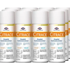 Clorox Healthcare Citrace Hospital Disinfectant & Deodorizer, Aerosol Spray, Citrus, 14 Ounces (49100)