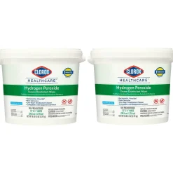 Clorox Healthcare Disinfecting Wipes, 185 Wipes/Bucket, 2/Carton (30826)