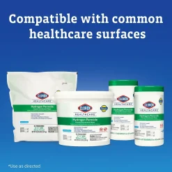 Clorox Healthcare Disinfecting Wipes, 185 Wipes/Bucket, 2/Carton (30826)