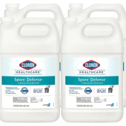 Clorox Healthcare Spore Defense Cleaner Disinfectant, Closed System Refill Bottle, 128 Fl Oz, 4/Pack (32122)