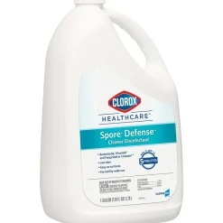 Clorox Healthcare Spore Defense Cleaner Disinfectant, Open System Refill Bottle, 128 Fl Oz, 4/Pack (32409)