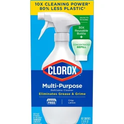 Clorox Multi-Purpose Cleaning Spray System Starter Kit, 1 Spray Bottle and 1 Refill, Crisp Lemon, 1.13 fl. oz. (60160)