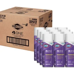 Clorox Pro 4 in One Disinfectant & Sanitizer, Lavender, 14 Ounces Each, Pack of 12 (32512)