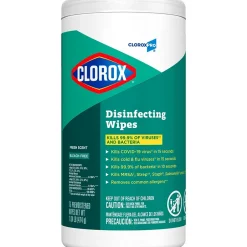 Clorox Pro Disinfecting Wipes, Fresh Scent, 75 Wipes/Container, 6/Carton (CLO15949CT)