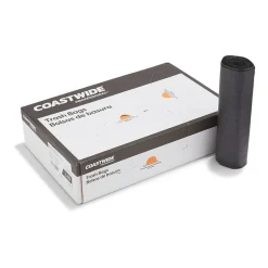 Coastwide Professional ™ 50-56 Gallon Trash Bag, 43" x 48", High Density, 16 mic, Black, 200 Bags/Box (CW57392)