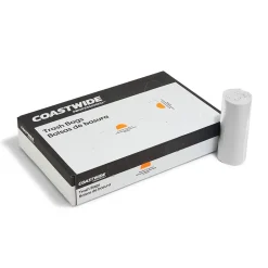 Coastwide Professional ™ 60 Gallon Trash Bag with 30% PCR, 38" x 58", Low Density, 0.8 mil, Clear, 100 Bags/Box (CW62413)