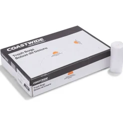 Coastwide Professional ™ 7-10 Gallon Trash Bag, 24" x 24", High Density, 8 mic, Natural, 1000 Bags/Box (CW25412)