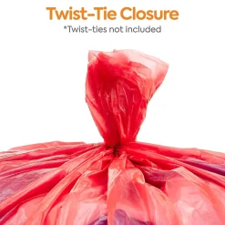 Coastwide Professional ™ 30-33 Gallon Biohazard Bags, Low Density, 1.3 Mil, Red, 150 Bags/Box (CW57395)