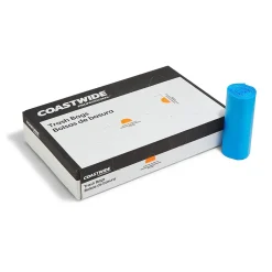 Coastwide Professional ™ 33 Gallon Recycling Bags, High Density, 14 Mic., Blue, 250 Bags/Box (CW25529)