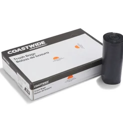 Coastwide Professional ™ 30-33 Gallon Trash Bag, 33" x 39", Low Density, 1.5 mil, Black, 100 Bags/Box (CW25530)