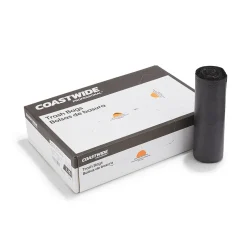 Coastwide Professional ™ 55-60 Gallon Trash Bag, 38" x 58", Low Density, 1.5 mil, Black, 5 100 Bags/Box (CW25531)