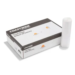 Coastwide Professional ™ 40-45 Gallon Trash Bag, 40" x 48", High Density, 16 mic, Natural, 250 Bags/Box (CW18204)