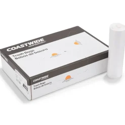 Coastwide Professional ™ 50-56 Gallon Trash Bag, 43" x 48", High Density, 16 mic, Natural, 200 Bags/Box (CW18205)