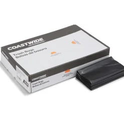 Coastwide Professional ™ 30-33 Gallon Trash Bag, 33" x 39", Low Density, 1.35 mil, Black, 150 Bags/Box (CW18206)