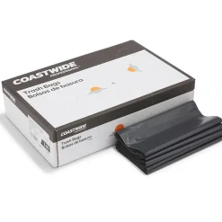 Coastwide Professional ™ 50-56 Gallon Trash Bag, 43" x 47", Low Density, 1.8 mil, Black, 100 Bags/Box (CW18209)