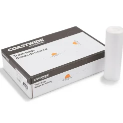 Coastwide Professional ™ 40-45 Gallon Trash Bag, 40" x 48", High Density, 22 mic, Natural, 150 Bags/Box (CW19248)