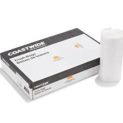 Coastwide Professional ™ 55-60 Gallon Trash Bag, 38" x 58", Low Density, 1.3 mil, Clear, 100 Bags/Box (CW25528)