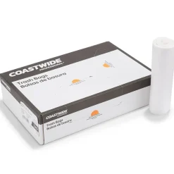 Coastwide Professional ™ 55-60 Gallon Trash Bag, 38" x 58", Low Density, 1.5 mil, Clear, 100 Bags/Box (CW57404)