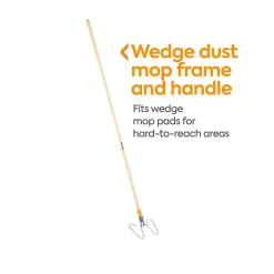 Coastwide Professional ™ 53" Wedge Dust Mop Frame and Handle, Wood (CW56768)