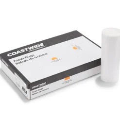 Coastwide Professional ™ AccuFit 55 Gallon Trash Bag, 40" x 53", Low Density, 1.3 mil, Clear, 100 Bags/Box (CW25527)