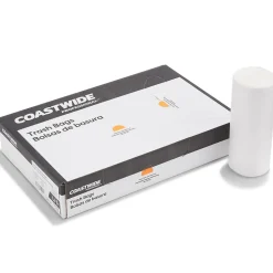 Coastwide Professional ™ AccuFit 44 Gallon Trash Bag, 37" x 50", Low Density, 1.3 mil, Clear, 100 Bags/Box (CW25526)