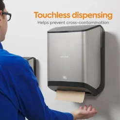 Coastwide Professional J-Series Automatic Hardwound Paper Towel Dispenser, Black/Metallic (CWJAHT-S-CC)