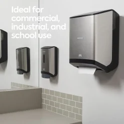 Coastwide Professional J-Series Manual Hardwound Paper Towel Dispenser, Black/Metallic (CWJMHT-S-CC)