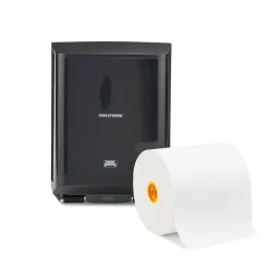 Coastwide Professional J-Series Manual Hardwound Paper Towel Dispenser, Black (CWJMHT-B-CC)
