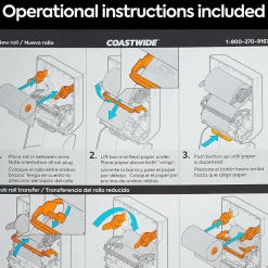 Coastwide Professional J-Series Manual Hardwound Paper Towel Dispenser, Black (CWJMHT-B-CC)