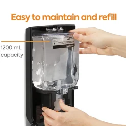 Coastwide Professional ™ J-Series Wall Mounted Hand Soap Dispenser, Black/Metallic (CWJMS-S-CC)