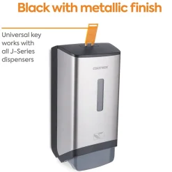 Coastwide Professional ™ J-Series Wall Mounted Hand Soap Dispenser, Black/Metallic (CWJMS-S-CC)