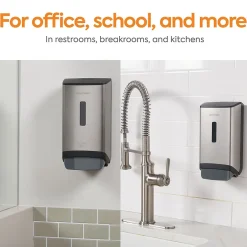 Coastwide Professional ™ J-Series Wall Mounted Hand Soap Dispenser, Black/Metallic (CWJMS-S-CC)