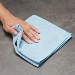 Coastwide Professional ™ Microfiber Wipers, Blue, 12/Pack (CW45466)