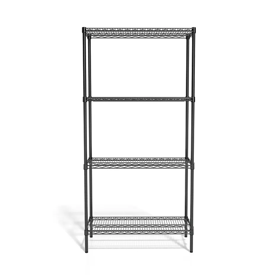 Sale ™ 4-Shelf Wire Unit, 36"W, Black (CW25470) Shelving