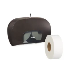 Coastwide Professional ™ Twin Jumbo Roll Toilet Paper Dispenser, Black (CW60831)