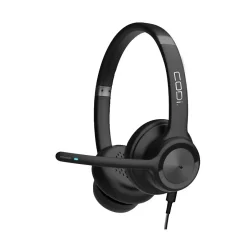 CODi Claro USB-A Wired Mono Headset w/ Integrated AI-Powered ENC Microphone, Black (A04618)* Headsets