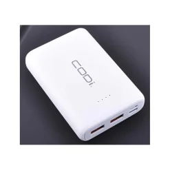 CODi USB-A/USB-C Power Bank for Multiple Brands, 10000 mAh, White (A03031)