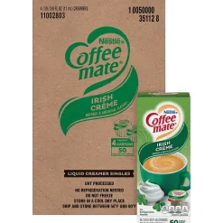 Milk & Creamer<Coffee mate Irish Crème Liquid Creamer, 0.38 oz., 200/Carton (NES35112CT)