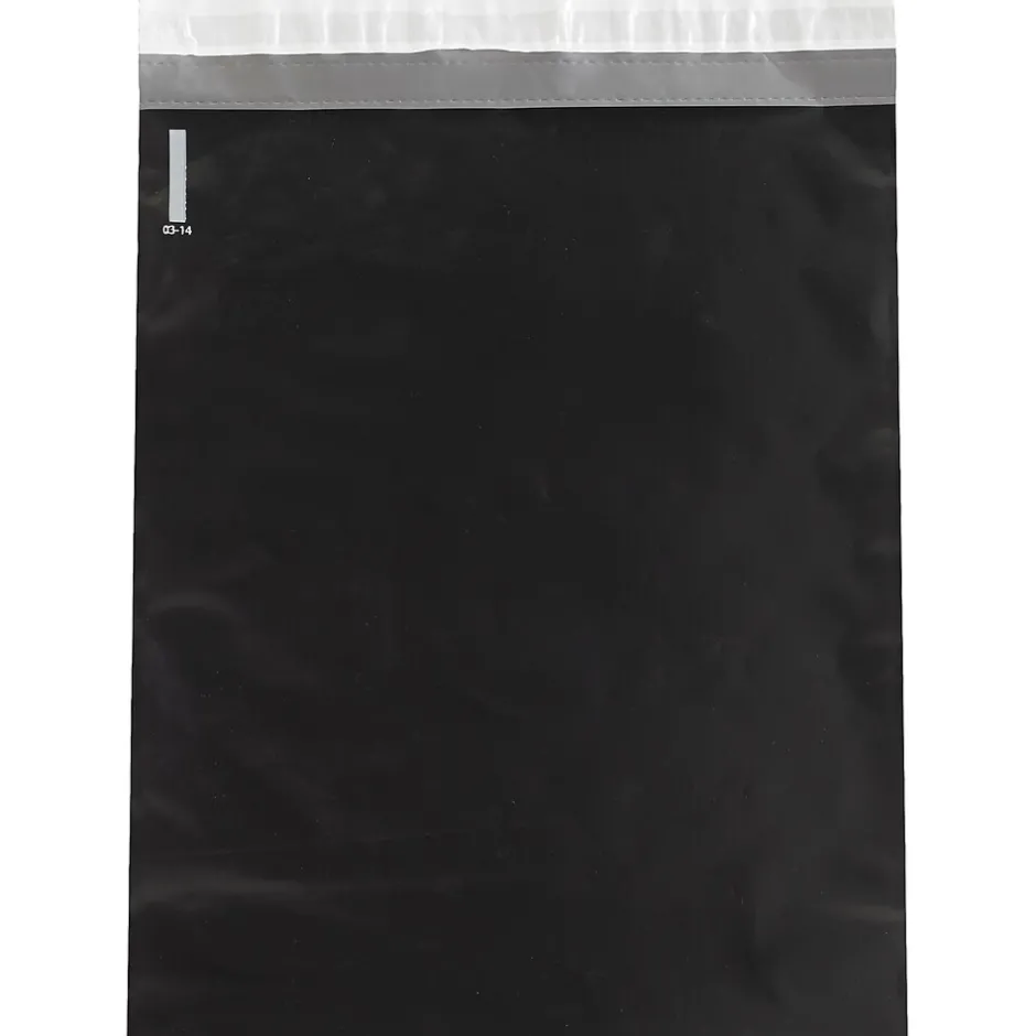Partners Brand Colored Poly Mailers, Black, 12" x 15-1/2", 100/Case* Poly Mailers