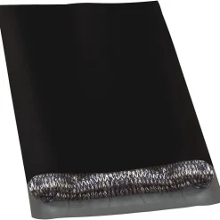 Partners Brand Colored Poly Mailers, Black, 12