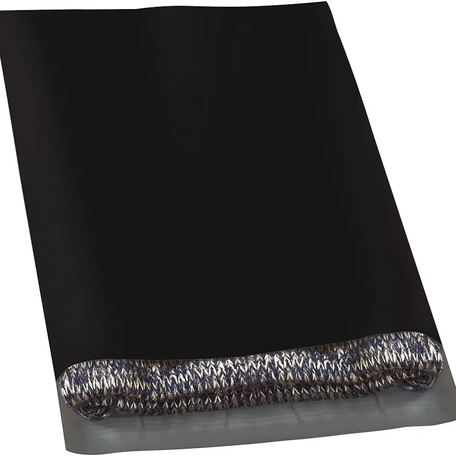 Partners Brand Colored Poly Mailers, Black, 12" x 15-1/2", 100/Case* Poly Mailers