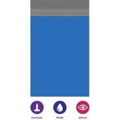 Partners Brand Colored Poly Mailers, Blue, 14-1/2 x 19