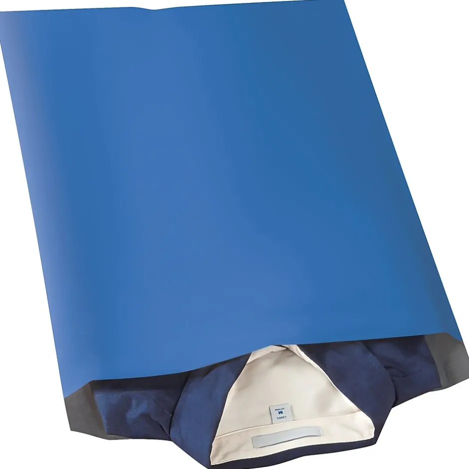 Partners Brand Colored Poly Mailers, Blue, 14-1/2 x 19", 100/Case* Poly Mailers