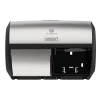 Georgia-Pacific Compact 2-Roll Side-by-Side Coreless Toilet Paper Dispenser by GP PRO, Faux Stainless, (56796A)