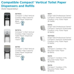 Georgia-Pacific Compact 2-Roll Vertical Coreless Toilet Paper Dispenser by GP PRO, Stainless (56782)